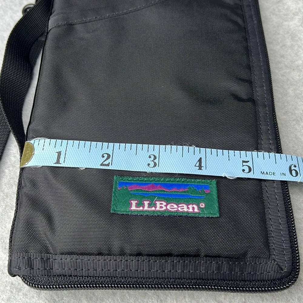 Vintage LL Bean Black Travel Wallet Wristlet Gorpcore Clutch Bag Car Organizer